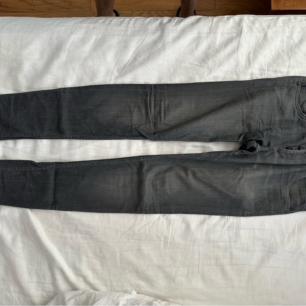 rag & bone Men's Silver Gray Skinny Jeans. Fit 1